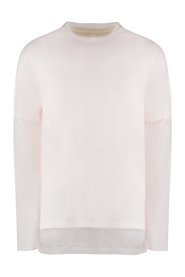 Layered cotton T-shirt-0